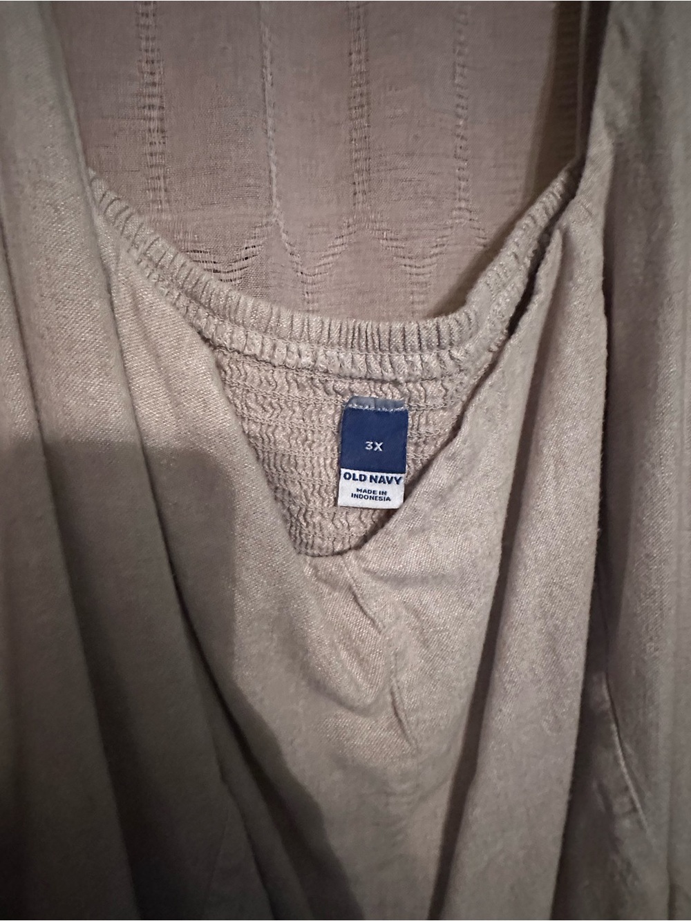 Old Navy Neutral Linen Midi Dress - Picture 4 of 8